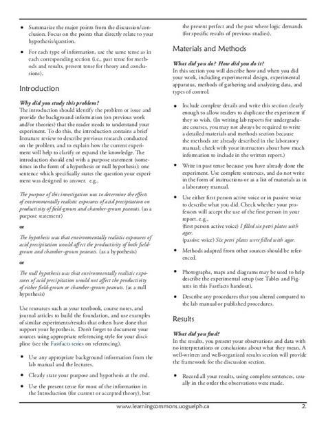 discussion section  lab report examples  discussion