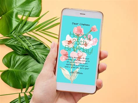 digital birthday card  card happy birthday editable etsy
