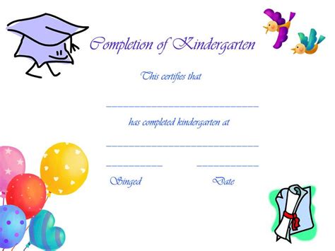 sensational  printable preschool graduation certificates words