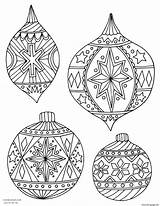 Coloring Christmas Ornaments Pages Ornament Printable Holiday Adult Patterns Color Print Adults Holidays Decorations Happy Book Tree Kittybabylove Cheerful Kids sketch template
