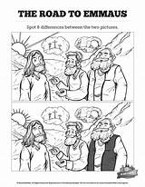 Emmaus Luke Differences Word Sharefaith Godly sketch template