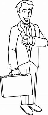 Business Coloring Pages Man Looking Getdrawings Color Getcolorings sketch template