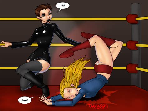 mercy graves vs supergirl 3 superhero catfights female wrestling and combat superheroes
