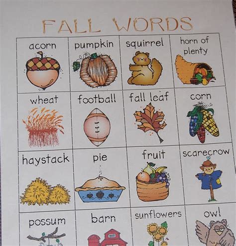 Our Creative Day Secret Code Fall Words
