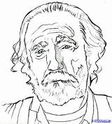 Walking Dead Coloring Pages Hershel Drawing Greene Draw Easy Printable Dragoart Colouring Drawings Sheets Step Scott Wilson Books Print Unique sketch template