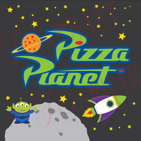 custom order pizza planet poster sign digital file  etsy