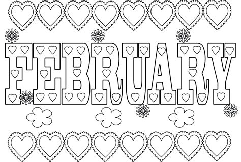 february  coloring pages  printable coloring pages