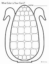 Corn Coloring Indian Little sketch template