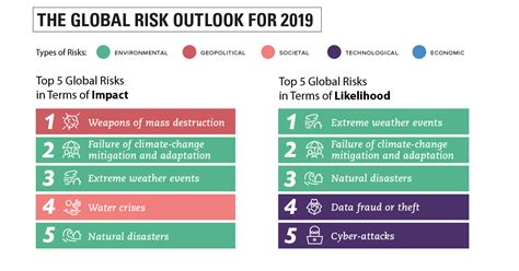charts visualizing the top global risks of 2019