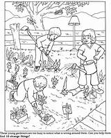 Garden Coloring Vegetable Pages Wrong Drawing Simple Children Printable Gardening Draw Preschool Beautiful Vegetables Farm Color Dover School Getdrawings Hard sketch template
