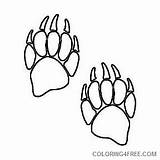 Bear Paw Tattoo Coloring Prints Designs Coloring4free Related Posts Claw sketch template