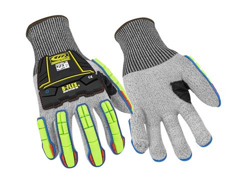 ansell cut resistant gloves   ansi cut level  ansi impact level  uncoated gray