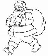 Santa Claus Coloring Pages Drawing Sketch Printable Face Good Wants Christmas Color Line Walking Kid Kids House Print Colorear Para sketch template