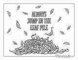 Leaves Pile sketch template