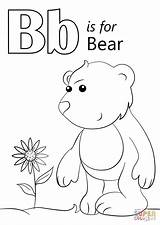 Letter Coloring Bear Pages Alphabet Printable Kids Color Preschool Worksheets Sheets Book Letters Teddy Supercoloring Paper Print Animal Mycoloring Dot sketch template