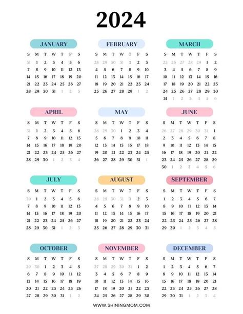 printable  page calendar   full blank  calendar