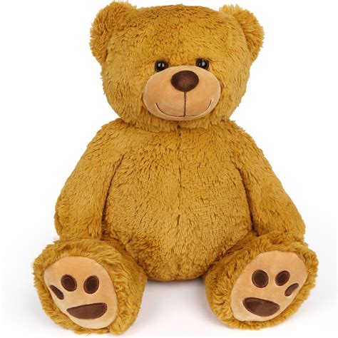 toys stuffed animals plushies plushy rag toy bear brown textile toy bear child textile toy