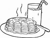 Pancakes Syrup Pancake Getcolorings Waffle Preschoolers Davemelillo Peppa sketch template