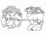Animals Baby Pages Coloring Springtime Chicks Lambs Bunnies Furry Ducklings Cute sketch template