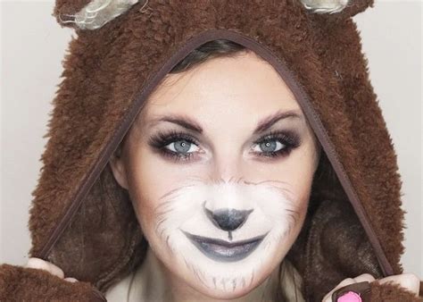 cute bear makeup tutorial for halloween wonder forest bear makeup