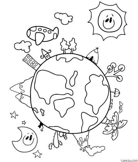 preschool earth day coloring page turkau