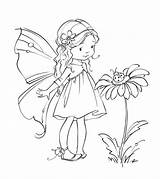 Fairy Coloring Pages Cute Colouring Kids Fairies Color Girls Printable Marina Fedotova Sheets Adult Drawings Digi Clipart Pobarvanke Stamps Para sketch template