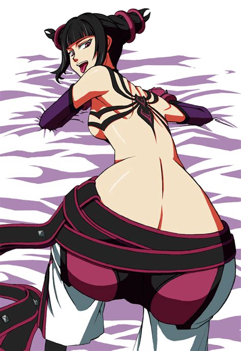 xbooru 1girl artist request black hair breasts butt crack capcom han juri huge ass open mouth