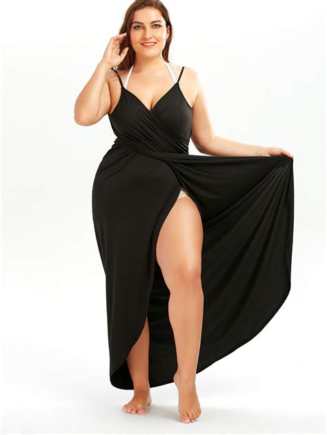 gamiss 2018 summer sexy plus size 5xl beach wrap cover dress long split