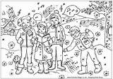 Colindatori Colorat Craciun Planse Copii Timp Liber Obiceiuri Iarna Adolescenti Activityvillage Conteaza Educatia sketch template