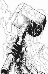 Mjolnir Deodato Martillo Thors Axe Stormbreaker Thebristolboard sketch template