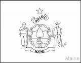 Maine Flag State Coloring Pages Kids Usa Flags States Printable Weebly sketch template