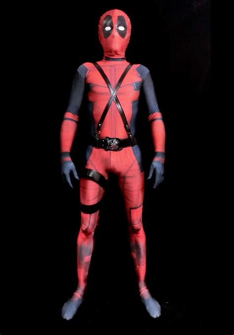 new deadpool superhero cosplay costume 3d printing fullbody zentai suit