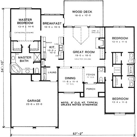 split bedroom design  architectural designs house plans