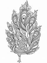 Paon Intricate Mycoloring Zentangle Adulte Naturally Getcolorings Petits Coloriages Oiseau sketch template