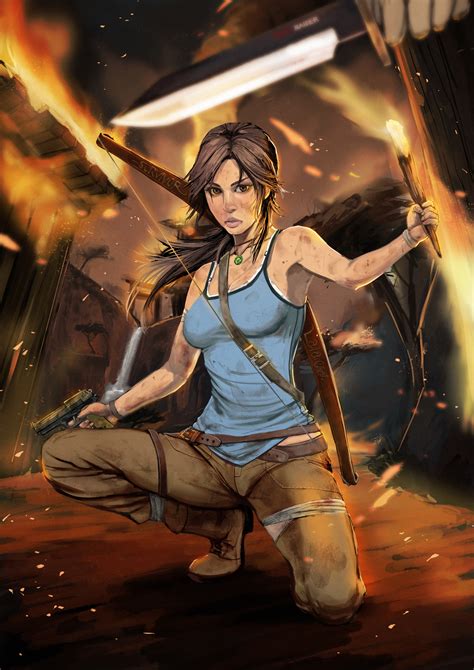 Lara Croft Tomb Raider And 2 More Drawn By Kuruma Hajime