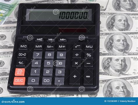 dollar euro banknote  calculator stock image image  currency green