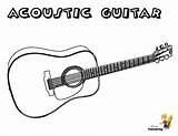 Acoustic Guitar Coloring Pages sketch template