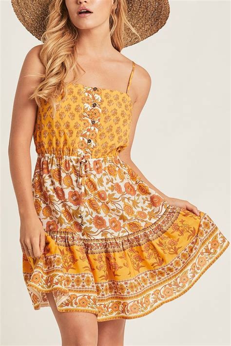 mini dress sundress strappy abigail honey in yellow
