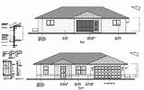 Elevation Drawing House Autocad Rear Front Cadbull Storey Description Single Section Wall sketch template