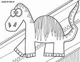 Scary Dinosaur Alley sketch template