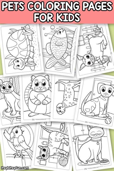 pets coloring pages  kids pets preschool theme pets preschool
