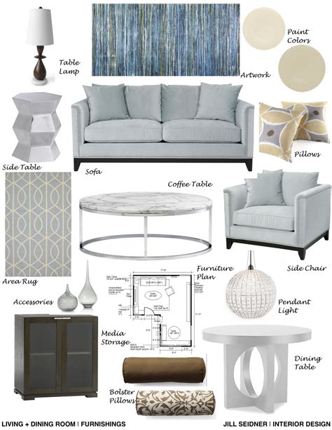 living room furnishings concept board jill seidner interior design concept boards pinterest