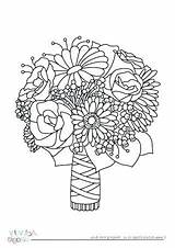 Wedding Bouquet Drawing Coloring Pages Paintingvalley sketch template