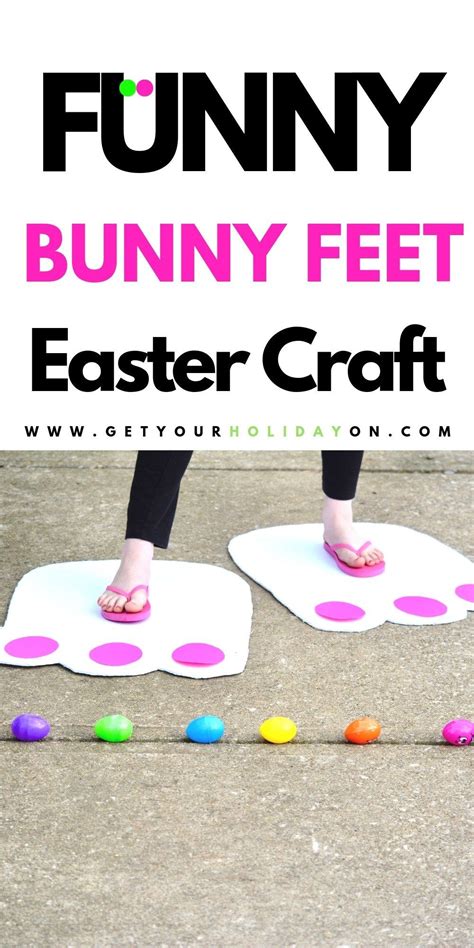 funny bunny feet easter craft  children teens  adults  eb