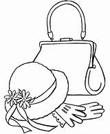 Coloring Pages Easter Hat Printable Gloves Sheets Kids Book Purses Embroidery Activity sketch template