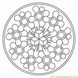 Coloring Hexagon Pages Getcolorings Mandala Printable Small sketch template