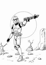 Trooper Clone sketch template