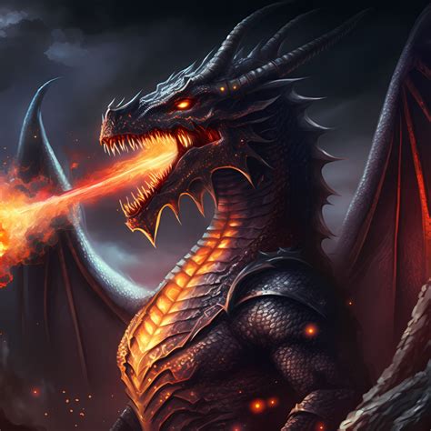 dark fantasy fire breathing dragon version   pm artistic  deviantart