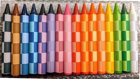 joe checkered colored jumbo crayons collection handcrafted