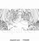 Woodland Atstockillustration sketch template